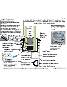 1969 to 1980 Airstream Dual Pane Window Secondary Sealant 2