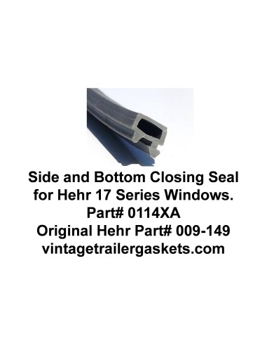 Hehr Hallmark 17, 1701, Closing Seal, Sides and Bottom for Vintage Hehr Awning Windows