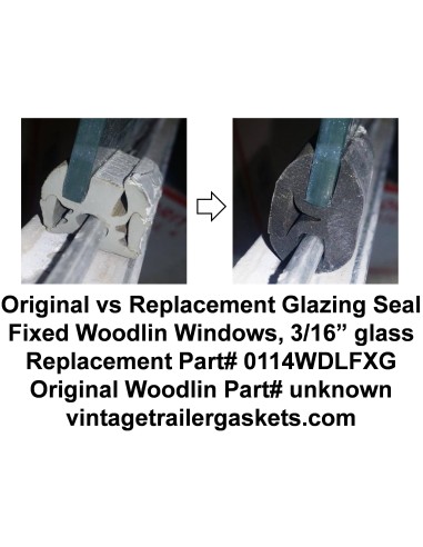 Woodlin Glazing Seal for Vintage Woodlin Stationary Windows