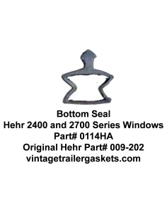 Hehr 2401 and 2701 Bottom Seal for Vintage Hehr Jalousie Windows