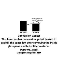 1972 to 1980 Airstream Awning Dual to Single Pane Conversion Gasket