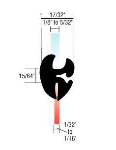 Spartan Locking Gasket for 1/8" Glass or Plexiglass 2