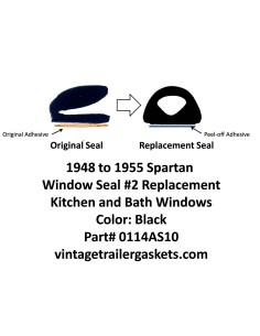 Medium Rubber D Seal for Airstream and Spartan Trailers 2