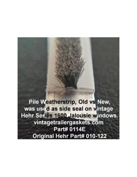 Hehr 1600 1626 Pile Weatherstrip for Vintage Hehr Jalousie Windows