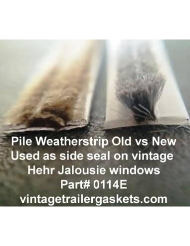 Hehr 1600 1626 Pile Weatherstrip for Vintage Hehr Jalousie Windows