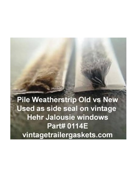 Hehr 1600 1626 Pile Weatherstrip for Vintage Hehr Jalousie Windows