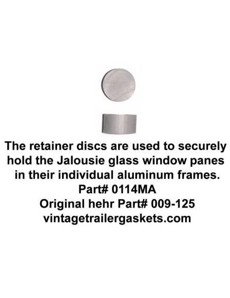 Hehr 1626 and 2401 Glass Retainer Discs for Vintage Hehr Jalousie Windows