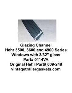 Hehr 3500 3501 3600 3601 Glazing Channel for 3/32 Inch Glass 2