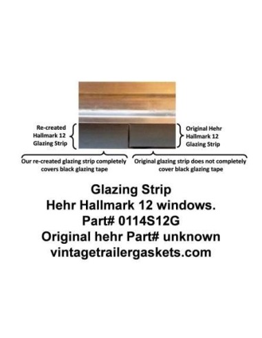 Hehr Hallmark 12, 1201, 1202, 1299, 1109, Window Glazing Strip for Vintage Hehr Awning Windows